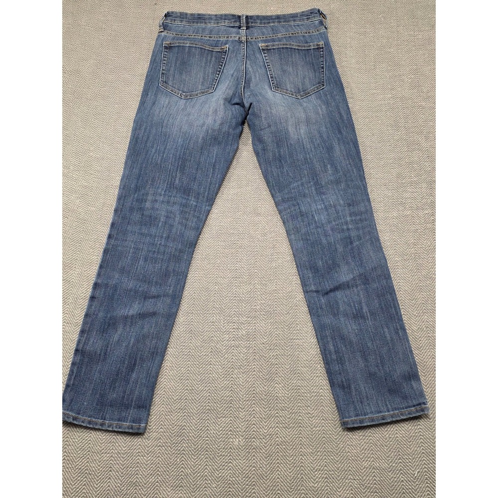 Gap Girlfriend Jeans Medium Wash Distressed Denim Women's Size 4 Regular - Picture 2 of 6